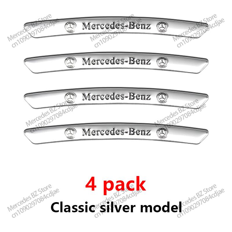 4Pcs Aluminium Car Wheel Hub Styling Stickers Decoration Strip For Mercedes Benz AMG W204 W205 W203 W211 W212 W213 W201 W210