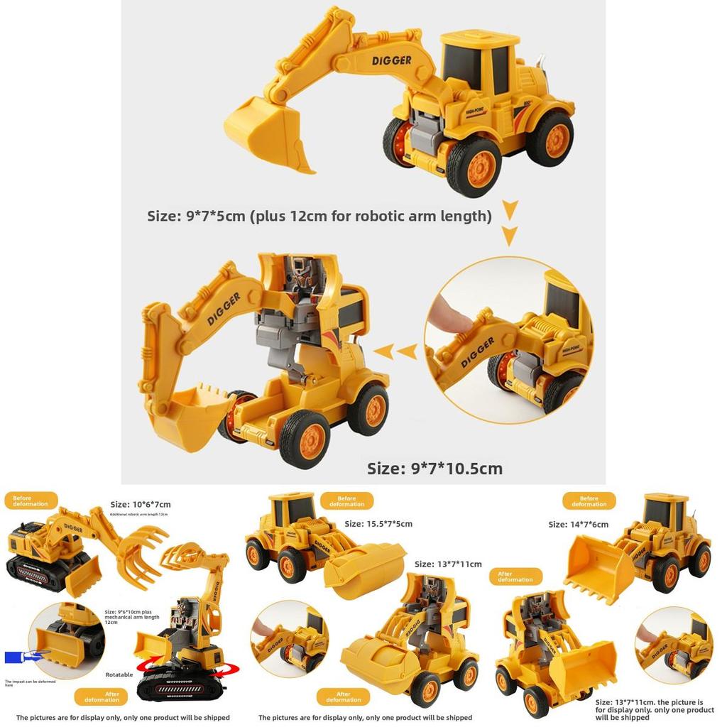 Childrens Inertia Collision Deformation Construction Vehicle Toy For Boys Educational Play