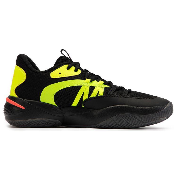 Puma Court Rider 2.0 Glow Stick Black Lime Squeeze Men Sneakers 377393-01