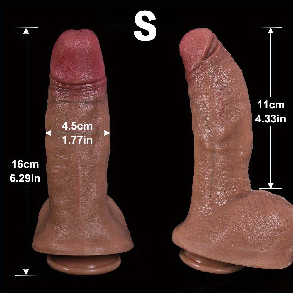 Soft Lifelike Dildo with Testicles,Flexible Silicone Penis with Strong Suction Cup,Big Glans Design for G-Spot & Anal Stimulation,Adult Sex Toy,Women
