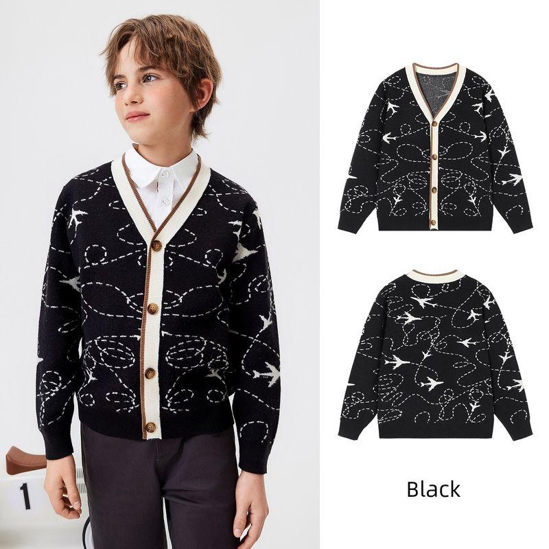 Navigare Italian Small Sailboat Boys  Cardigan Sweater Kidsren s Knitwear Jacket Spring & Fall Warm Top