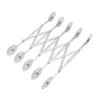 5 Rad Pizza Schneider Edelstahl Einziehbarer Teigschneider Roller Küchen Backzubehör für