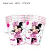 51pcs Minnie Party Tableware Includes Cup Plate Tablecloth Napkin for10 Guests