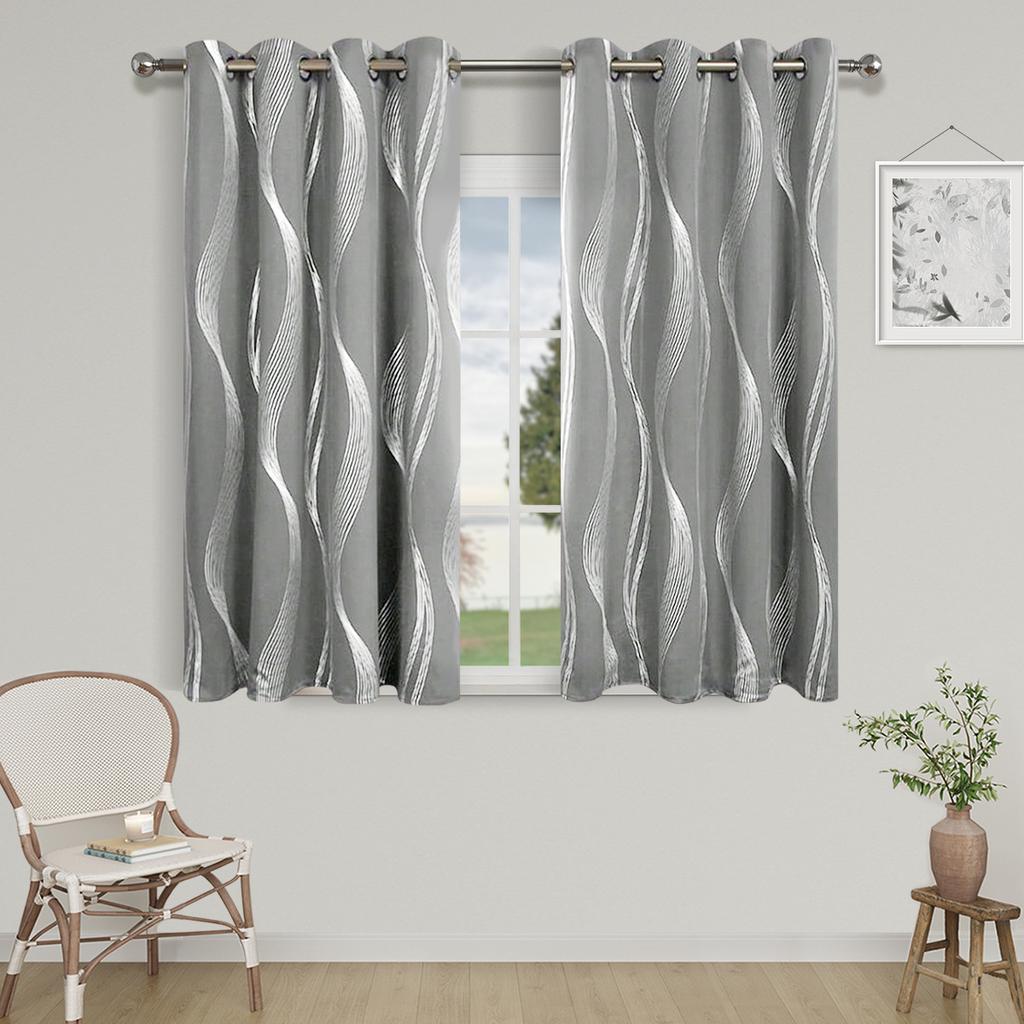 2025Silver Wave Curtains High Precision Blackout Curtains Living Room Sun Protection Heat Insulation Curtains