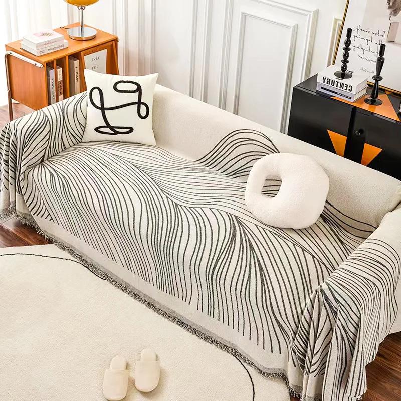 Universal Four Seasons Chenille Sofa Cover Slipcover Ins Style Anti-cat Scratching Double-sided Usable Anti-slip Sofa Cushion