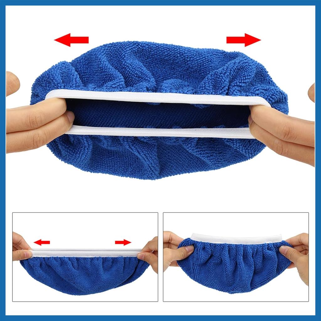 5pcs Car Polisher Pad Bonnet 7-8 Inch Soft Microfiber Polishing Buffing Pad Cover Item Replacement