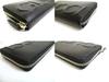 Authentic GUCCI Moon Logo Black Leather Round Zip Long Wallet #a854  Seller Refurbished