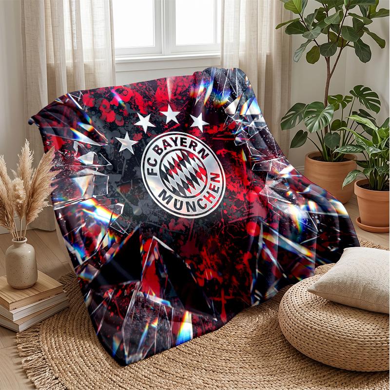 Bayern Munich Theme Blanket Soft Flannel Blanket Plush Throw Blanket Cozy Sofa Bed Blanket for Home Decor