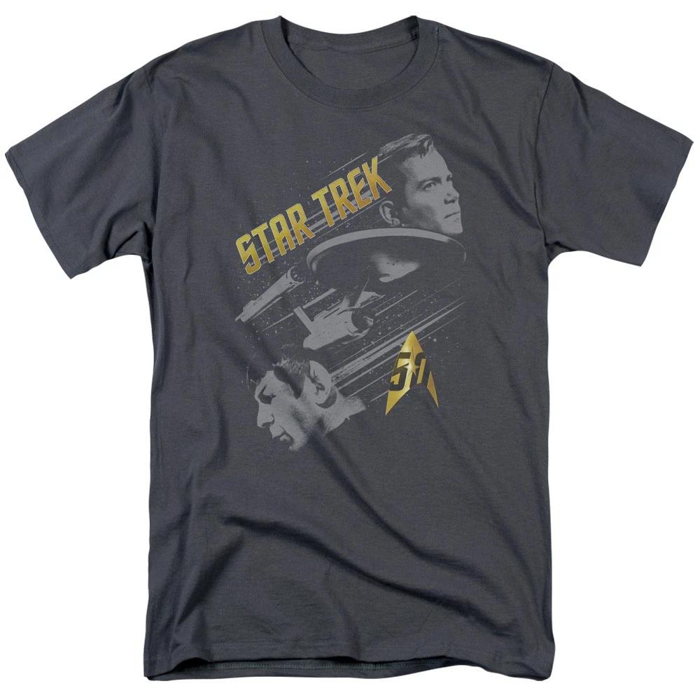 Star Trek - 50 Year Frontier - Unisex Short Sleeve Children s T-shirt - Gray 100