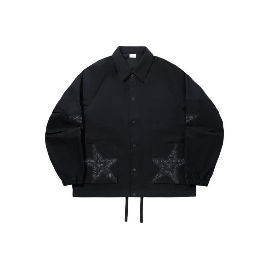 Li Ning Loose Fashion Printed Versatile Casual Polo Sports Long Sleeve Shirt Men Shirts AFDVH13-2