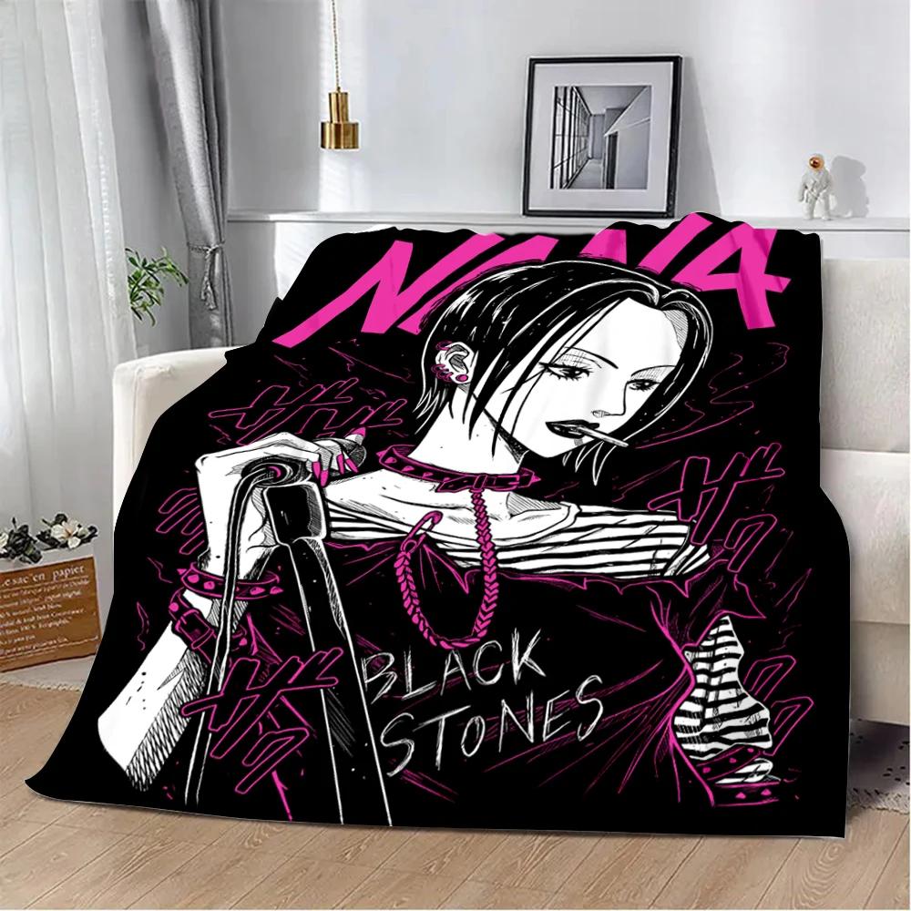 Anime Girls Nana Flannel Blanket 3d Printed Picnic Blankets Warm Soft and Comfortable Throw Blanket Home Travel Birthday Gift
