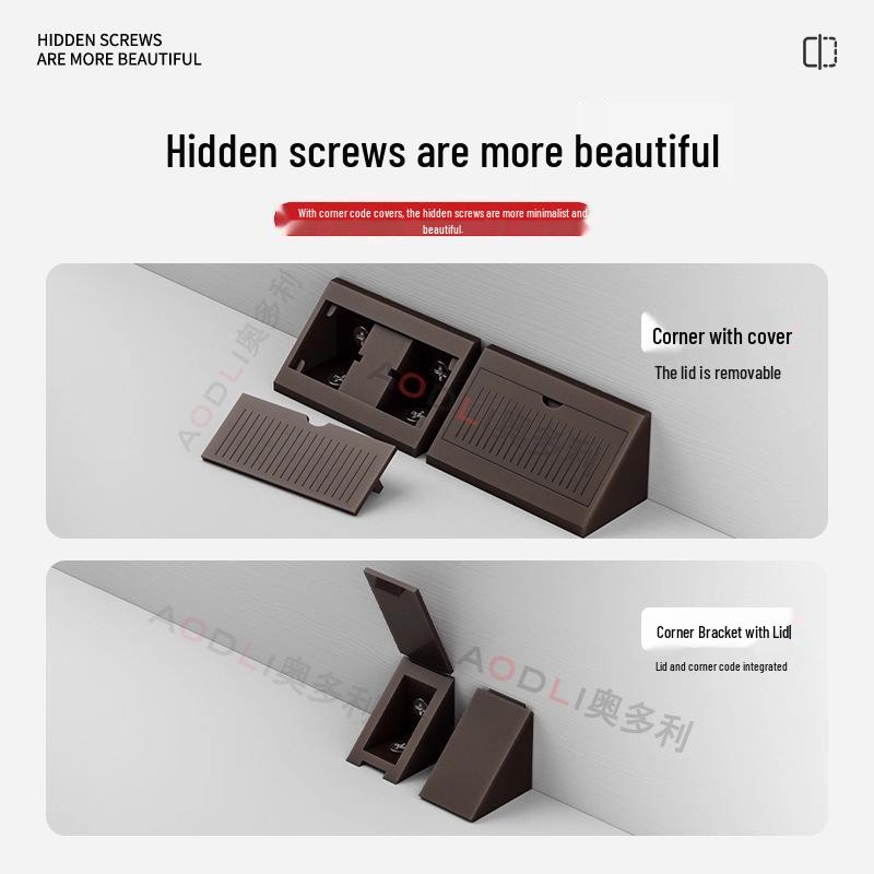 Thickened Nylon 90° Right Angle Bracket for Furniture, Wardrobe, Kitchen Cabinet, and Shelf Support