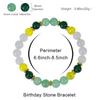 8mm natural stone crystal flower bracelet, peacock stone, birthstone, bead, bracelet, Christmas gift, Stocking stuffers