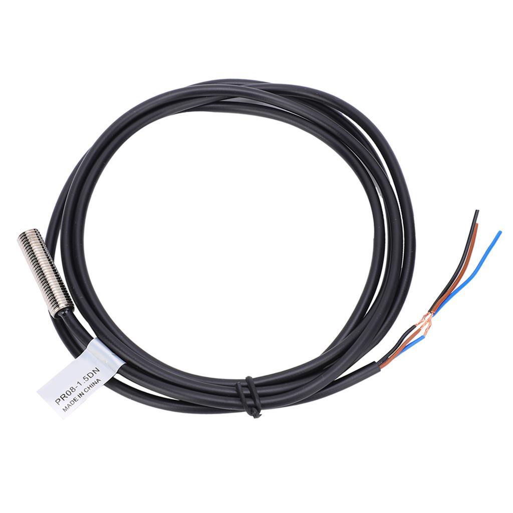 BERM Proximity Switch Waterproof 3‑Wire NPN NO Sensor PR08‑1.5DN DC12‑24V 50/60Hz