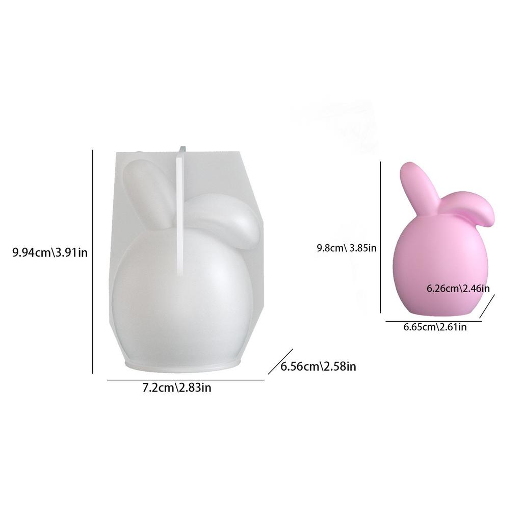 Easter Egg Rabbit Aromatherapy Candle Silicone Mold Creative DIY Dispensing Gypsum Ornament Mold
