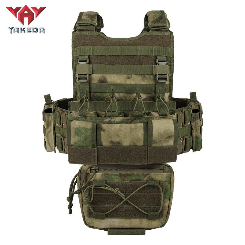 Yakeda Tactical MOLLE Vest - Durable, Breathable Polyester for Outdoor CS Training.