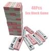 48Pc Sex Block Game For Adults Sex Toys Wooden Block Tower Game Couples Valentine Tumbling Tower Stacking Games SM Product