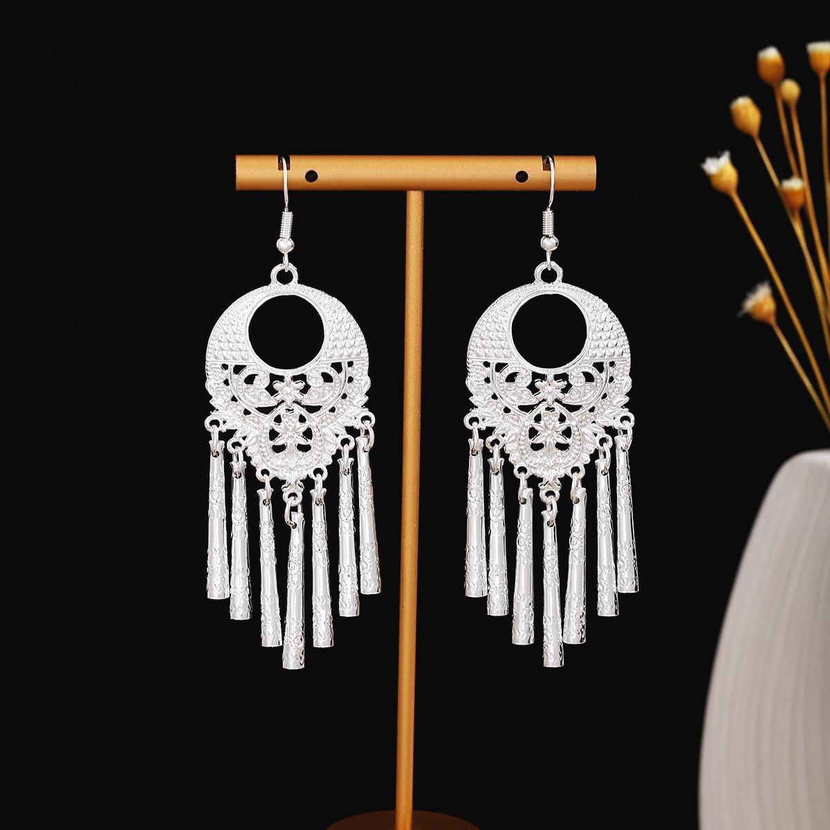 Temperament Fashion Copper Plated 18K Real Gold Irregular Mirror Earrings Earrings Niche Cold Wind Personality Earrings
