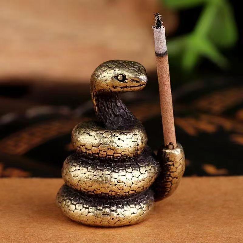 Vintage Alloy Snake Figurine Fine Carving For Figurine Decor Gifts For Snake Lovers