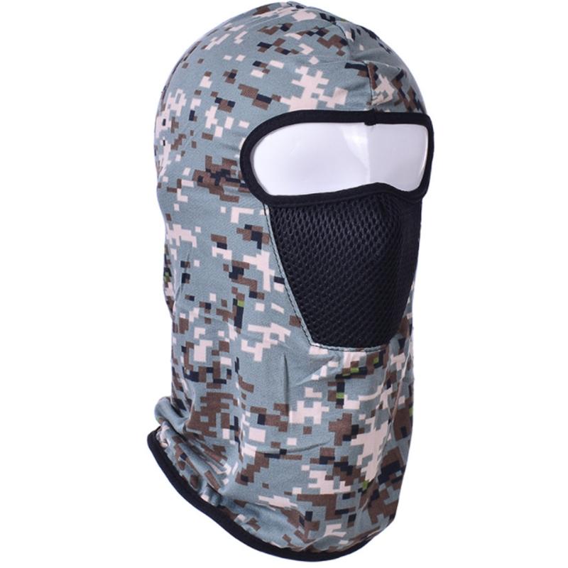 Lightweight Cycling Mask Camo Quick-drying Balaclava Sunscreen Sport Headgear for Cold Weather Chilly Outdoor Activities