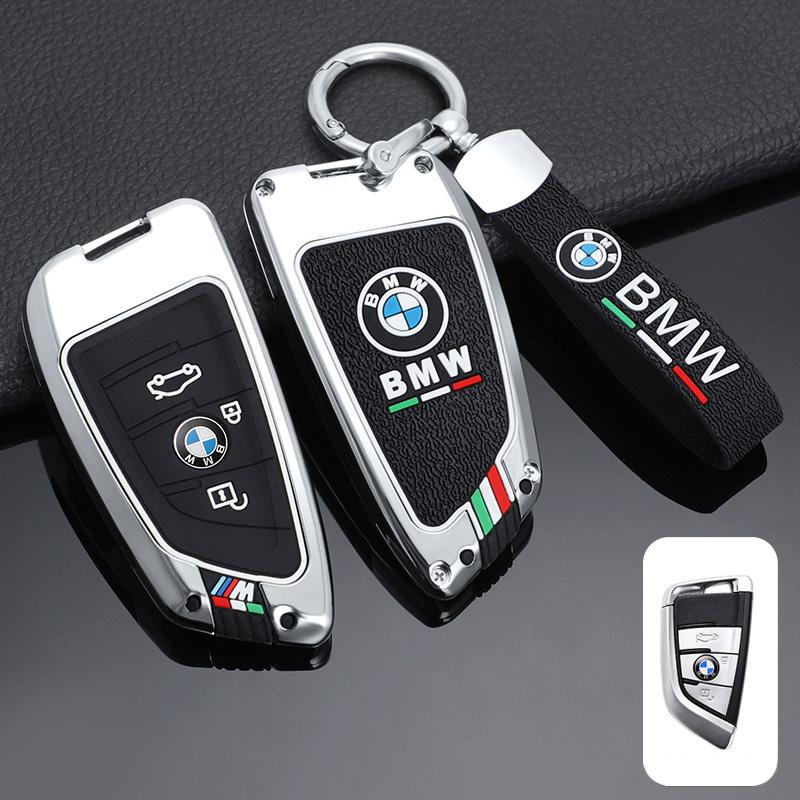 Hot 2025 Zinc Alloy Silica Gel Car Key Case Full Cover for BMW X1 X3 X4 X5 F15 X6 F16 G30 7 Series G11 F48 F39 520 525 f30 118i