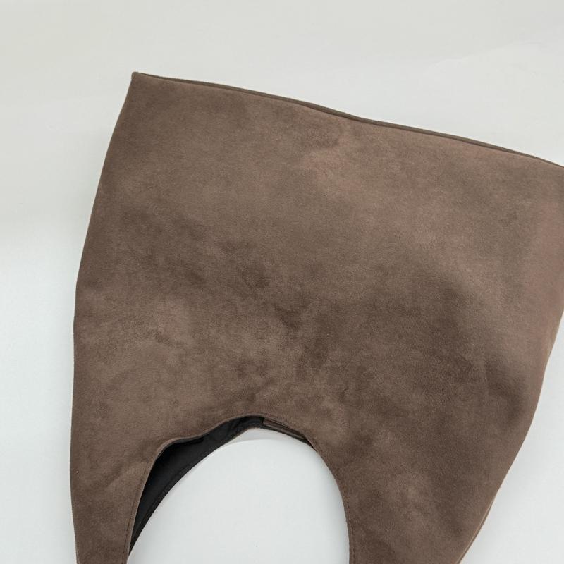 Soft Suede Hobo Bag with Knotted Handle Large Capacity Fashion Shoulder Bag