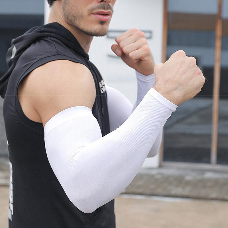1Pairs Sports Arm Compression Sleeve Basketball Cycling Arm Warmer Summer Running UV Protection Volleyball Sunscreen Bands