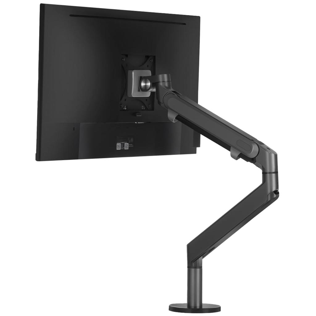 LOE Single Monitor Arm Gas Spring Type Compact Clamp Easy Installation VESA Desk Mount LOZ1 Gray