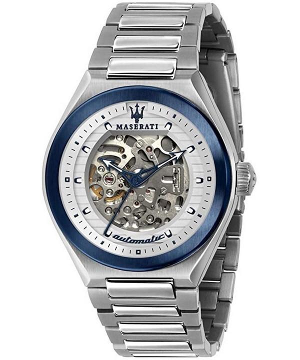 

Maserati Triconic Skeleton Dial Automatic R8823139002 100M Men s Watch