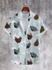 Summer New Fashion Personality Animal Pattern Short Sleeve Shirt Men's Casual Loose Breathable Vacation Printed Shirt