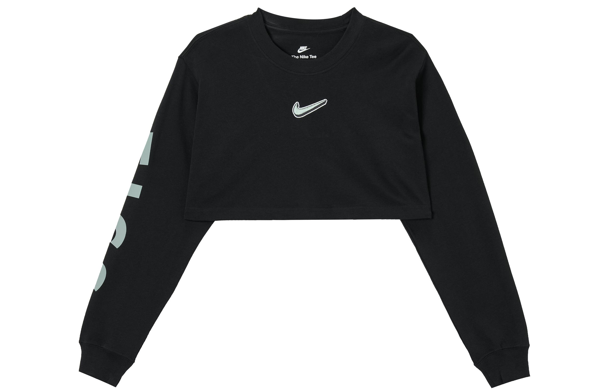 Nike T Shirts Women s Black Crew Neck Moderate HV5006-010 S