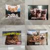 2026 Kitten Themed Wall Mounted Calendar Planner 12 Month from Jan To Dec with Date Highlight For Daily Weekly Planning