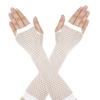 Halloween 80s Fancy Party Costume Set Lace Headband Neon Earrings Fingerless Fishnet Gloves Accessories Women Clothing Typical