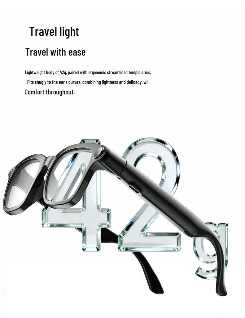 M08 AI Translation Smart Glasses with Bluetooth & 8MP Camera