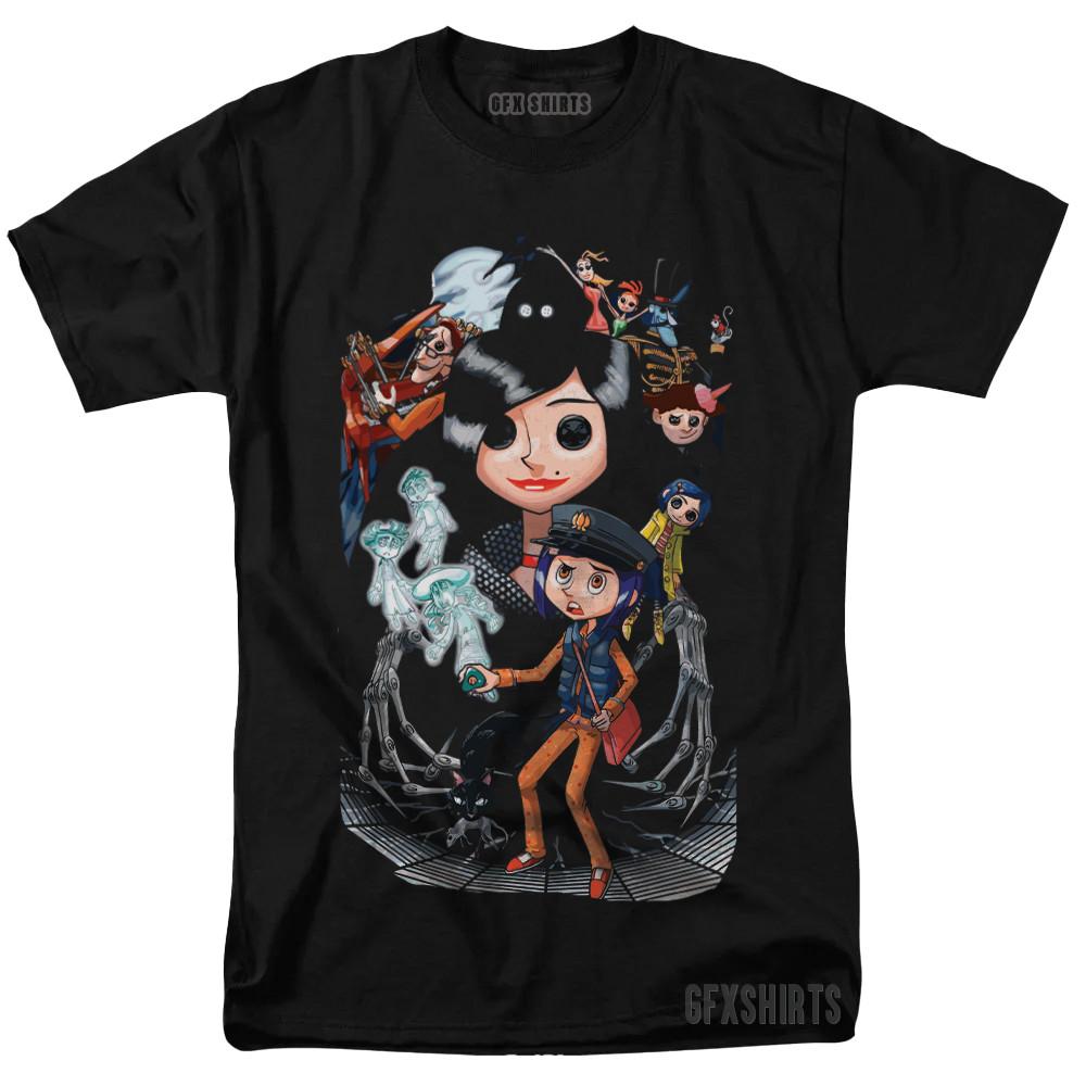 Постер-промо фильма Коралина Графический дизайн Футболка Унисекс Футболка S