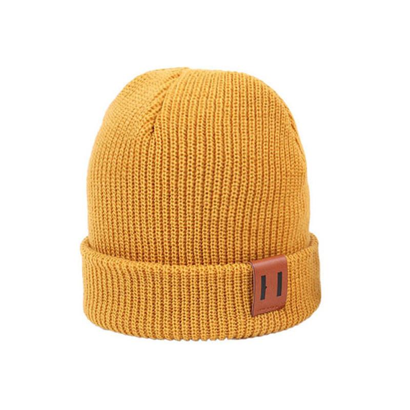 Color Plain Knitted Cap With Polyester Material For Kids And Adults Outdoors For
