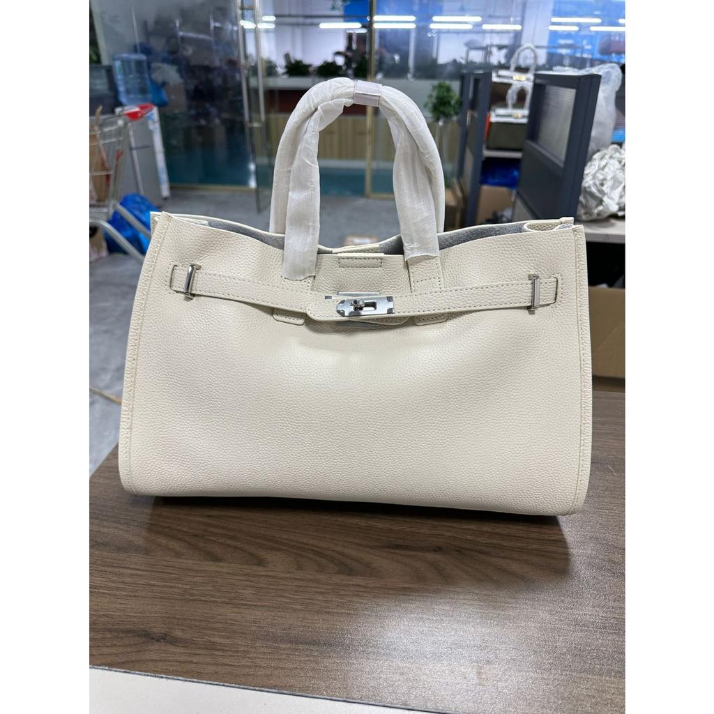 Horizontal Large First-layer TOGO Soft Cowhide Tote Bag Portable Shoulder Bag Women's Medieval Bag Large Capacity