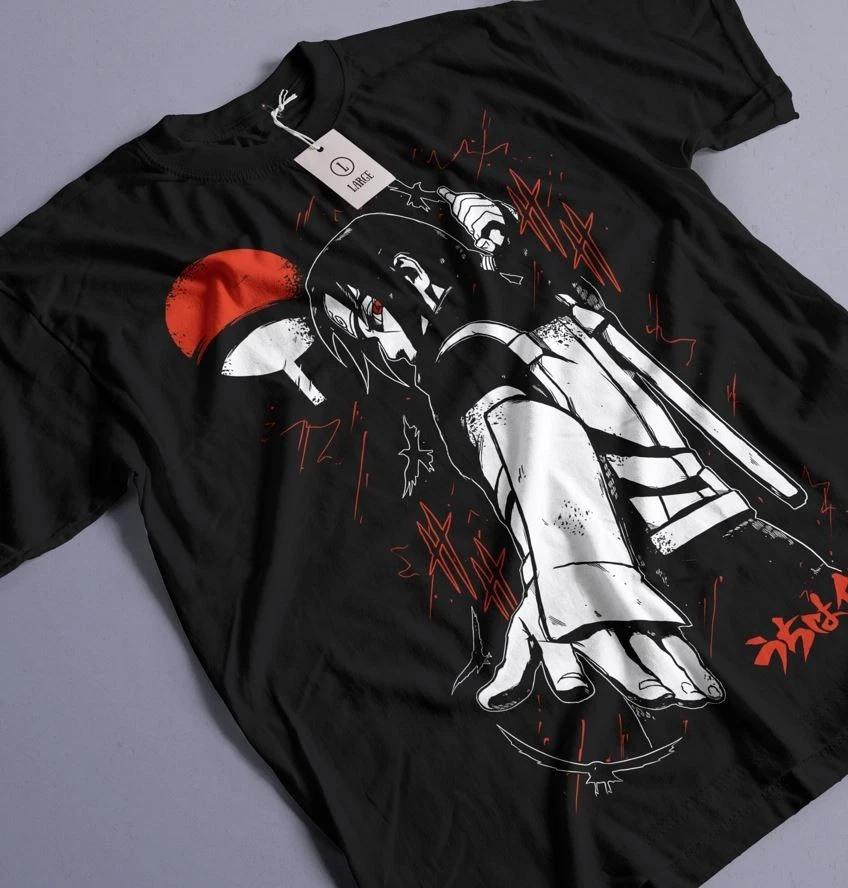Itachi Uchiha TShirt Naruto Shippuden Unisexga Strip Naruto Anime Shirt All Size S