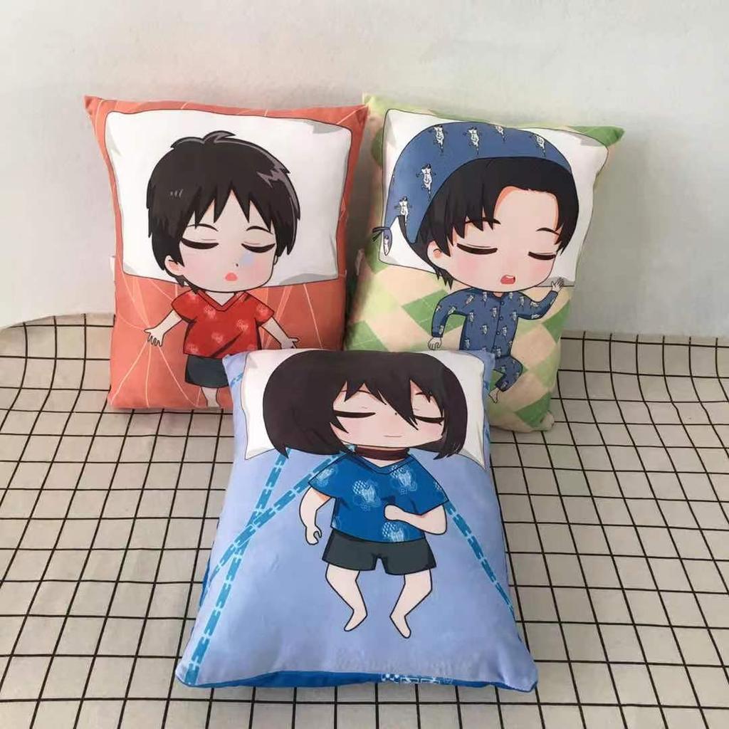 Attack On Titan Levi Ackerman Plush Toys Mikasa Eren Pillow Stuffed Toys Festival Birthday Gift