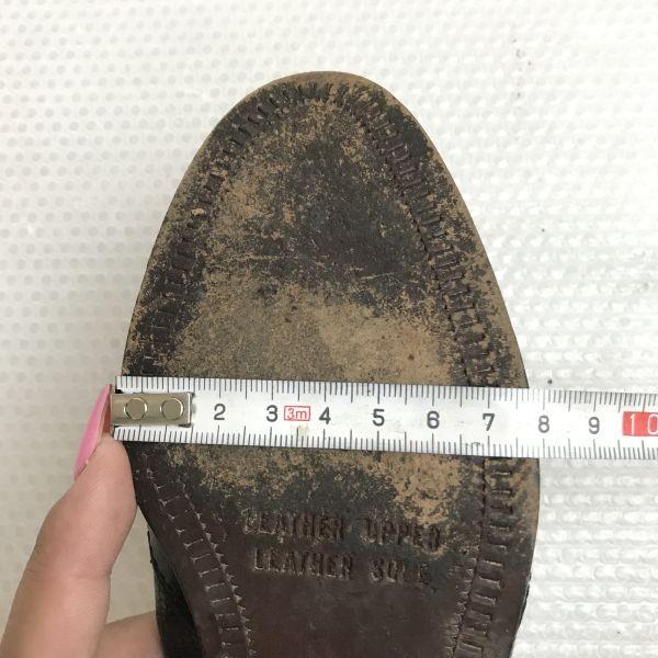 Bally Vintage Genuine Leather Wing Tassel Loafers Black Size 35.5 22.5 23.0