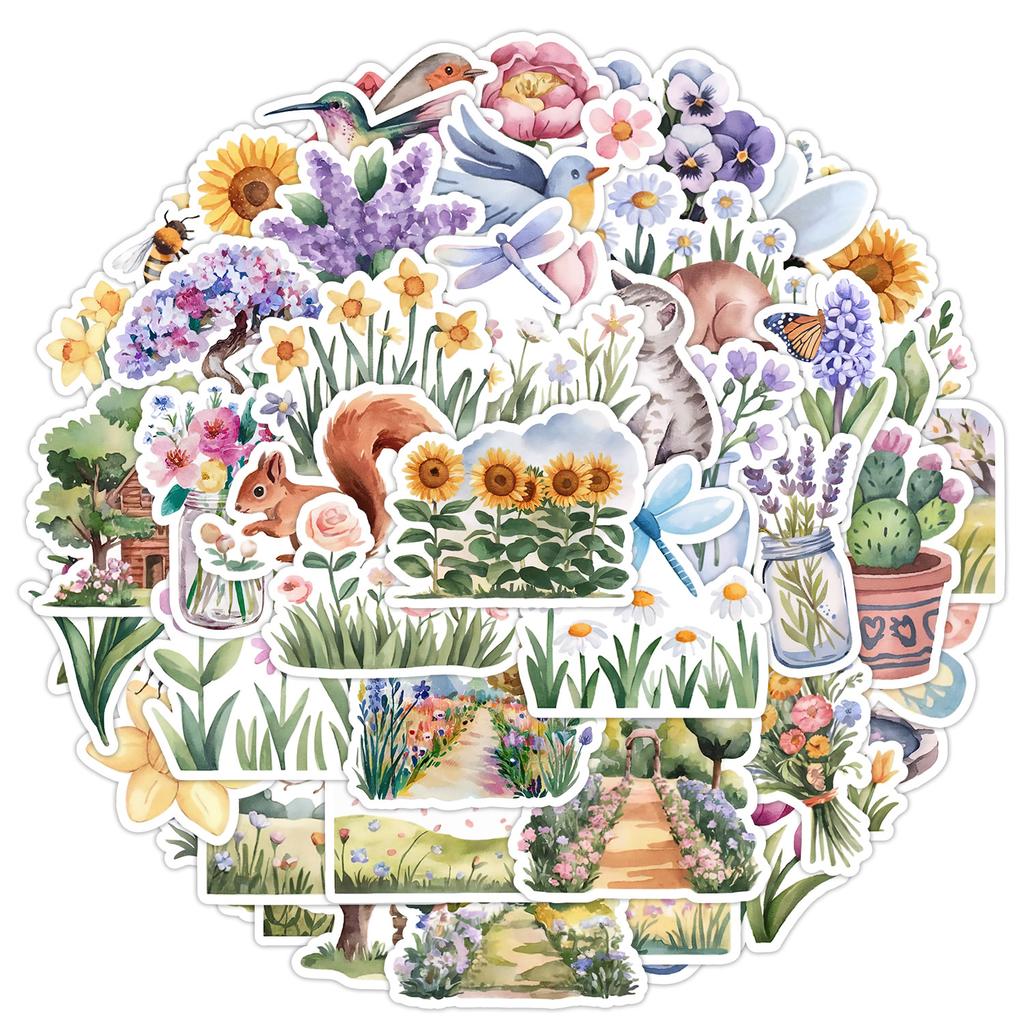 1050Pcs Spring Series Cartoon Fairy Tale Style Stickers Cute Fun Creative Decorative Waterproof Decoration Kids Toy Gifts