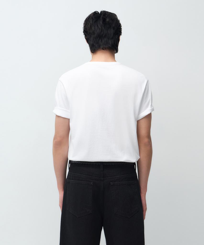 MUSINSA STANDARD Henley Neck T-Shirt [White]