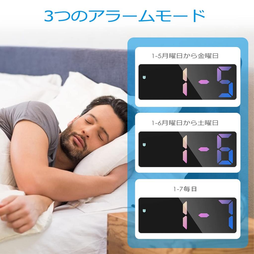 Digital LED Clock, Alarm Clock, Table Clock, Desk Clock, Temperature Display, Calendar Display, Brightness Adjustment, Dimmable, Large Screen, Alarm