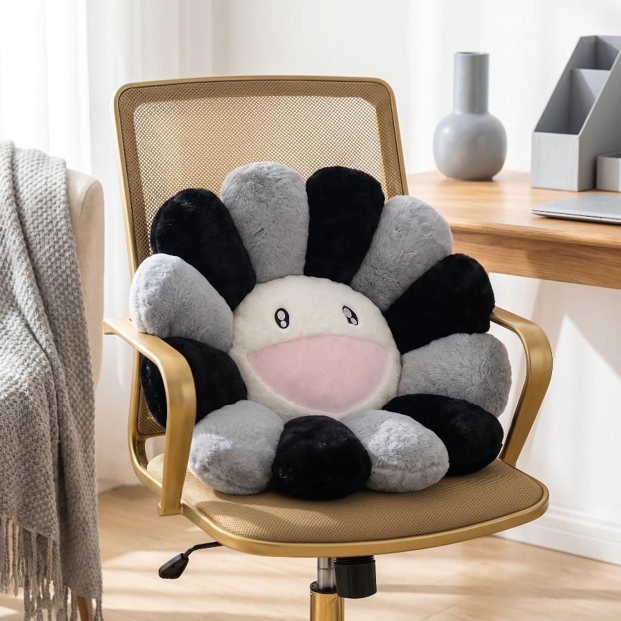 Kawaii Sonnenblumen Kuschelkissen Puppe Blume Niedliches Lächeln Regenbogen Sonnenblume Dekokissen Plüschtier Büro Rückenstützkissen Geschenk
