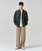 AGOD Single-Pleat Wide Elastic Waist Slacks [Beige]