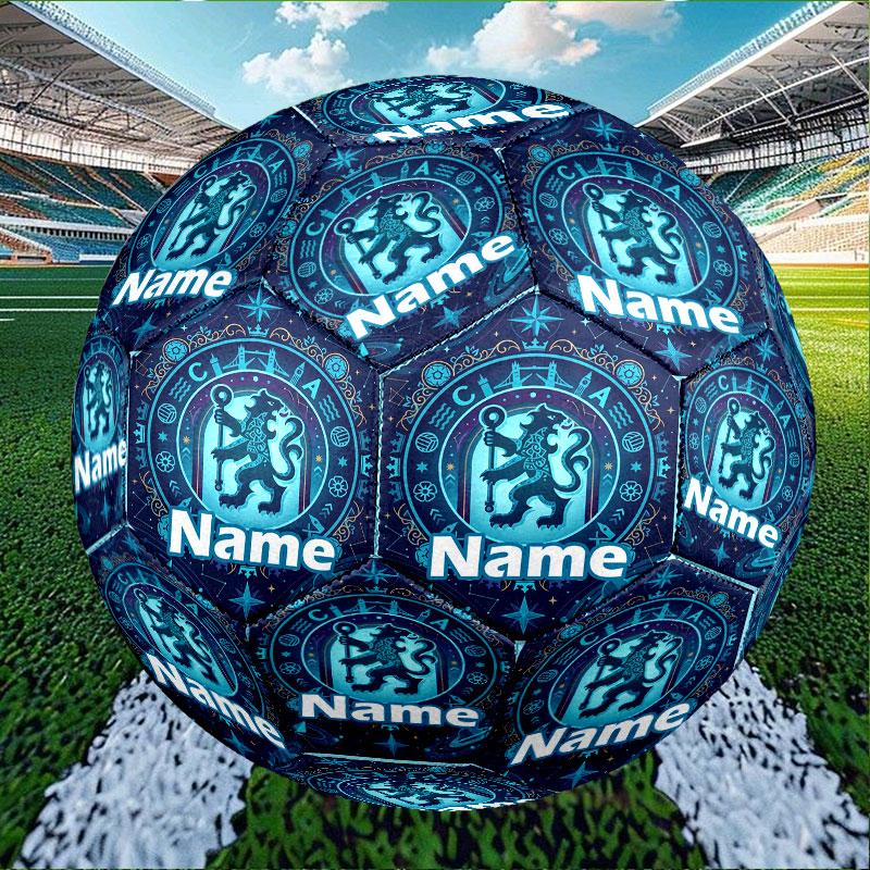 Custom Name Personalized Chelsea Football Club Print Size 5 Soccer Ball Training & Match Football, for Team, Kicking, Gift for Football Enthusiasts