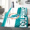 1pc Blanket - Miami Dolphins Logo Print Design,Lightweight Blanket for Sofa,Bed- Soft &Warm,Gift for All Seasons