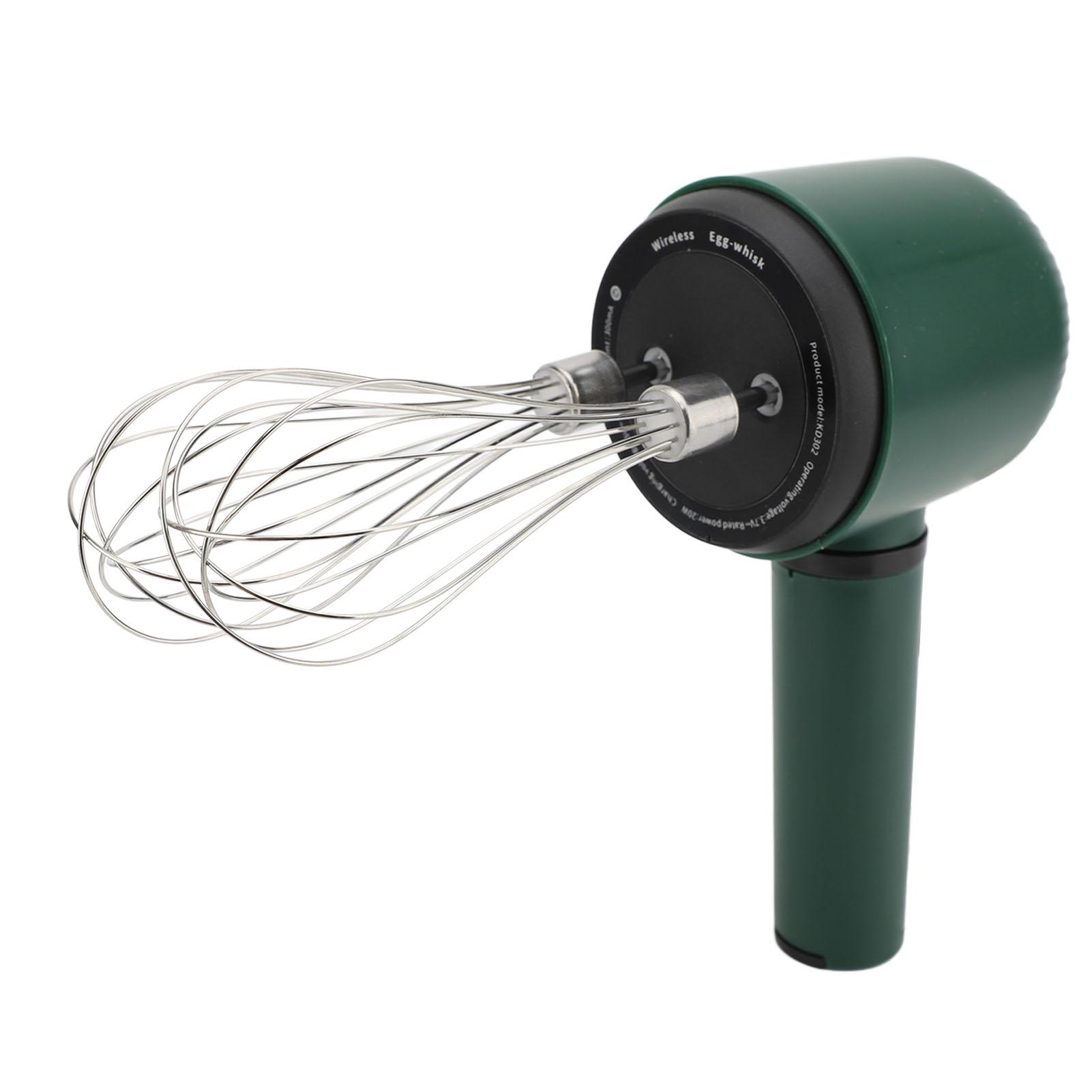 

Беспроводной электрический ручной миксер с 2 венчиками 1200 мАч USB перезаряжаемый ручной портативный из нержавеющей стали венчик для яиц для L