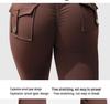 Custom Outdoor Peach Yoga Flare Pants - Stylish, Pocketed, Sport & Workwear for Women
