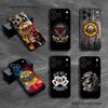 Band G-Guns N Roses Wear-resistant Phone Case For iPhone 17,16,15,14,13,12,11,Pro,Max,Plus Black Soft Cover